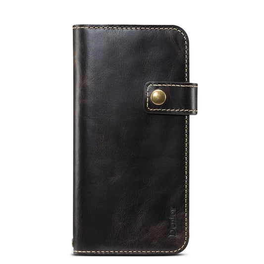 Denior Oil Wax Cowhide DK Magnetic Button Horizontal Flip Leather Case with Holder & Card Slots & Wallet, For iPhone 11 Pro, For Galaxy Note 10, For iPhone 11 Pro Max, For Galaxy Note 10 Plus