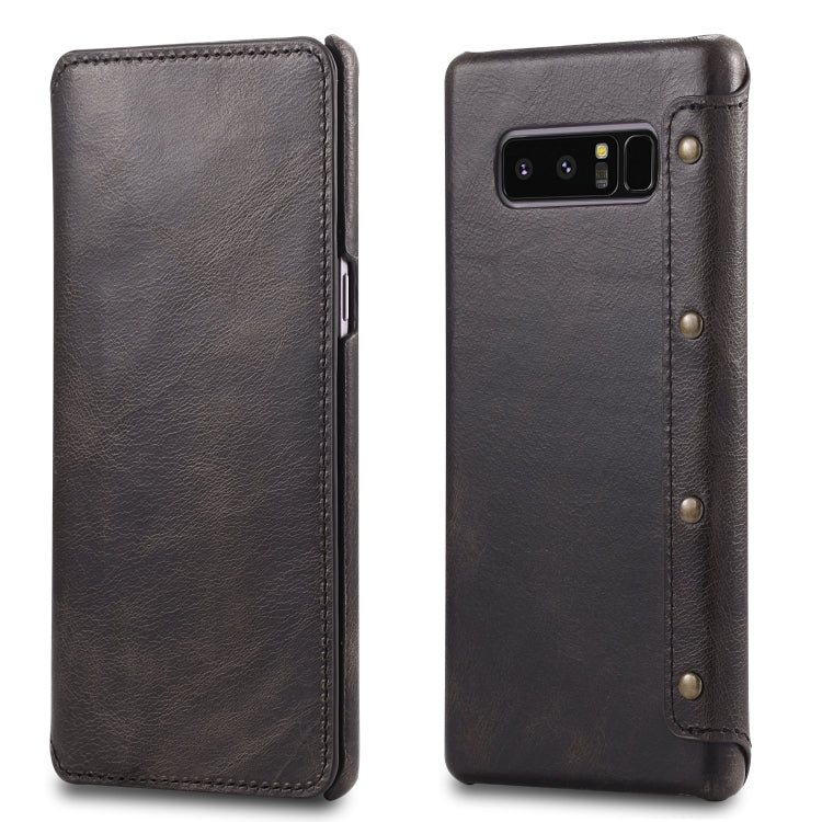 Denior Oil Wax Cowhide Simple Horizontal Flip Leather Case with Card Slots & Wallet, For Galaxy Note 8, For iPhone 6s / 7 / 8, For iPhone 6 Plus / 7 Plus / 8 Plus, For Galaxy S8, For Galaxy S8 Plus, For Galaxy S9, For Galaxy S9 Plus, For Galaxy Note9