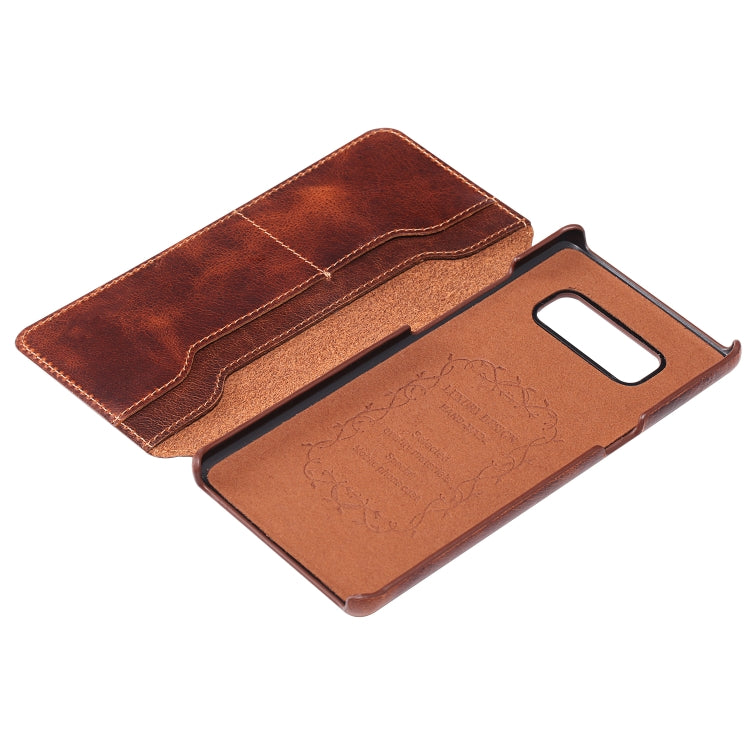 Denior Oil Wax Cowhide Simple Horizontal Flip Leather Case with Card Slots & Wallet, For Galaxy Note 8, For iPhone 6s / 7 / 8, For iPhone 6 Plus / 7 Plus / 8 Plus, For Galaxy S8, For Galaxy S8 Plus, For Galaxy S9, For Galaxy S9 Plus, For Galaxy Note9