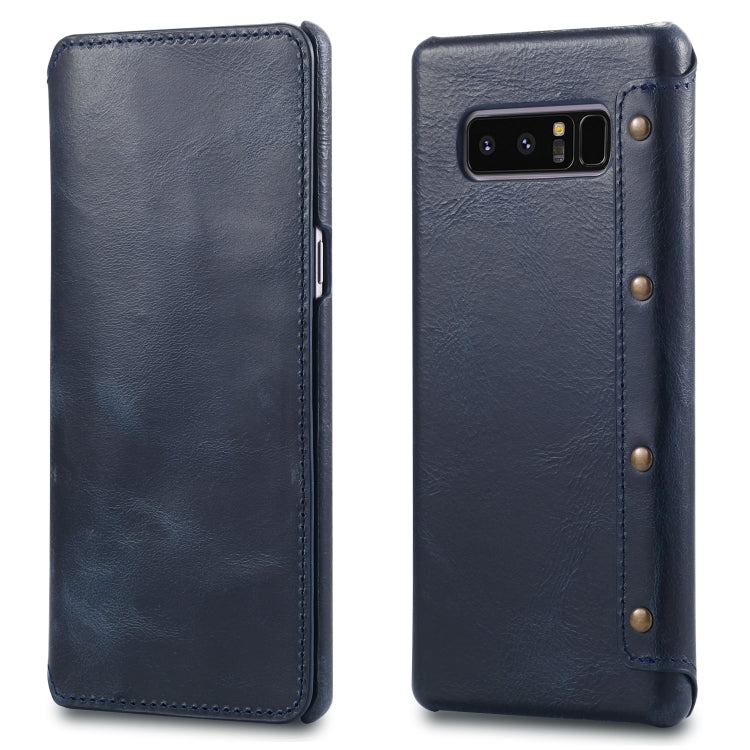 Denior Oil Wax Cowhide Simple Horizontal Flip Leather Case with Card Slots & Wallet, For Galaxy Note 8, For iPhone 6s / 7 / 8, For iPhone 6 Plus / 7 Plus / 8 Plus, For Galaxy S8, For Galaxy S8 Plus, For Galaxy S9, For Galaxy S9 Plus, For Galaxy Note9