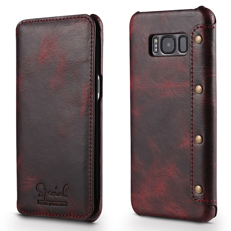 Denior Oil Wax Cowhide Simple Horizontal Flip Leather Case with Card Slots & Wallet, For Galaxy Note 8, For iPhone 6s / 7 / 8, For iPhone 6 Plus / 7 Plus / 8 Plus, For Galaxy S8, For Galaxy S8 Plus, For Galaxy S9, For Galaxy S9 Plus, For Galaxy Note9