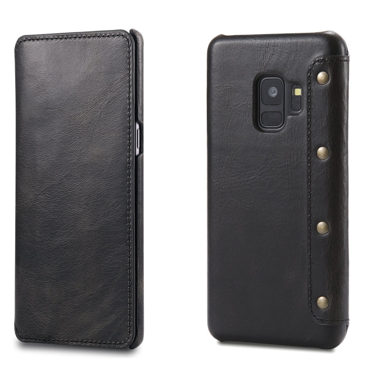 Denior Oil Wax Cowhide Simple Horizontal Flip Leather Case with Card Slots & Wallet, For Galaxy Note 8, For iPhone 6s / 7 / 8, For iPhone 6 Plus / 7 Plus / 8 Plus, For Galaxy S8, For Galaxy S8 Plus, For Galaxy S9, For Galaxy S9 Plus, For Galaxy Note9