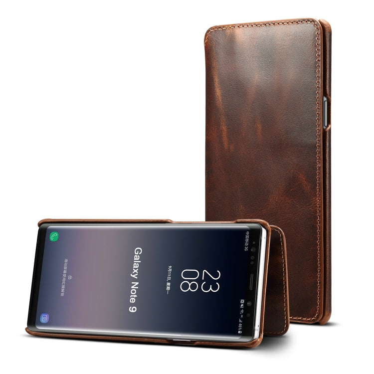 Denior Oil Wax Cowhide Simple Horizontal Flip Leather Case with Card Slots & Wallet, For Galaxy Note 8, For iPhone 6s / 7 / 8, For iPhone 6 Plus / 7 Plus / 8 Plus, For Galaxy S8, For Galaxy S8 Plus, For Galaxy S9, For Galaxy S9 Plus, For Galaxy Note9