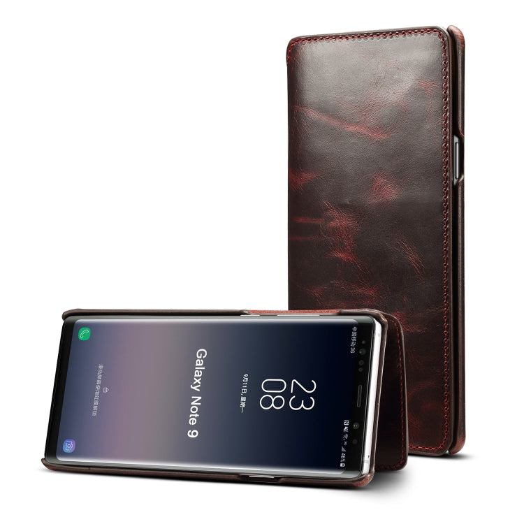 Denior Oil Wax Cowhide Simple Horizontal Flip Leather Case with Card Slots & Wallet, For Galaxy Note 8, For iPhone 6s / 7 / 8, For iPhone 6 Plus / 7 Plus / 8 Plus, For Galaxy S8, For Galaxy S8 Plus, For Galaxy S9, For Galaxy S9 Plus, For Galaxy Note9