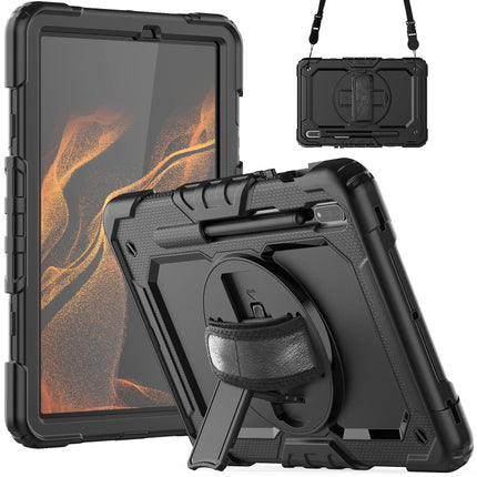 Silicone + PC Tablet Case with Shoulder Strap, For Samsung Galaxy Tab S8 11 inch SM-X700, For Samsung Galaxy Tab S8+ 12.4 inch SM-X800