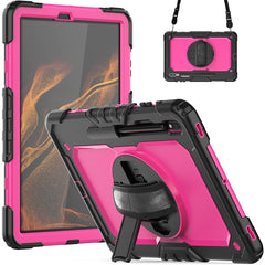 Silicone + PC Tablet Case with Shoulder Strap, For Samsung Galaxy Tab S8 11 inch SM-X700, For Samsung Galaxy Tab S8+ 12.4 inch SM-X800