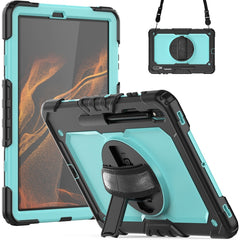 Silicone + PC Tablet Case with Shoulder Strap, For Samsung Galaxy Tab S8 11 inch SM-X700, For Samsung Galaxy Tab S8+ 12.4 inch SM-X800