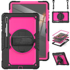 For Samsung Galaxy Tab S10 Ultra / S9 Ultra / S8 Ultra / Black+Rose Red