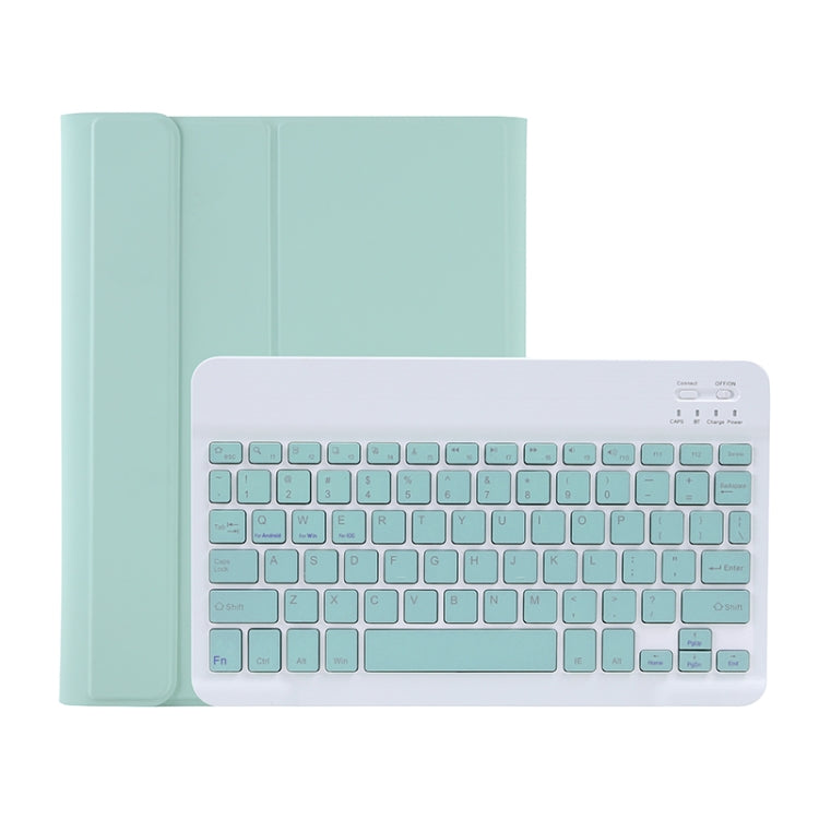 C-098B Candy Color Skin Feel Texture Bluetooth Keyboard Leather Case with Pen Holder, C-098B