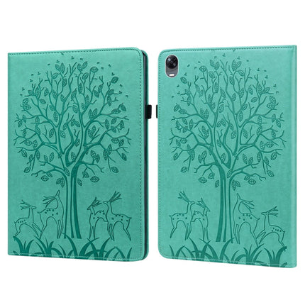 Tree & Deer Pattern Pressed Printing Leather Tablet Case, For OPPO Pad 11 inch, For OPPO Realme Pad 10.4 inch, For Huawei MatePad T 10s 10.1 inch / T 10 9.7 inch, For Lenovo Legion Y700