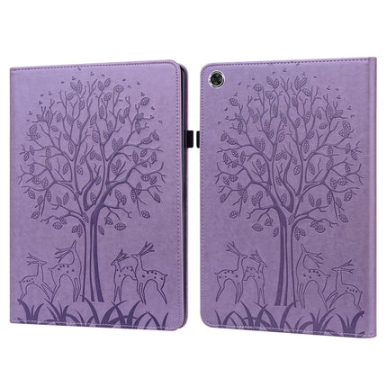 Tree & Deer Pattern Pressed Printing Leather Tablet Case, For OPPO Pad 11 inch, For OPPO Realme Pad 10.4 inch, For Huawei MatePad T 10s 10.1 inch / T 10 9.7 inch, For Lenovo Legion Y700