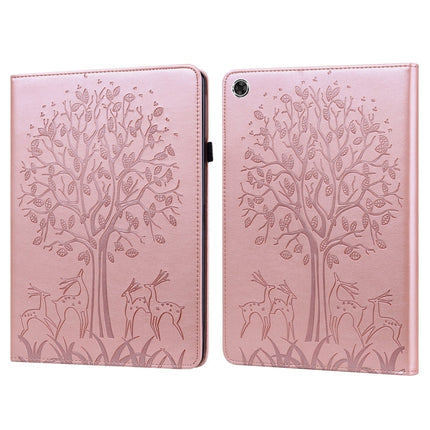 Tree & Deer Pattern Pressed Printing Leather Tablet Case, For OPPO Pad 11 inch, For OPPO Realme Pad 10.4 inch, For Huawei MatePad T 10s 10.1 inch / T 10 9.7 inch, For Lenovo Legion Y700