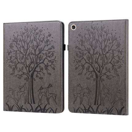 Tree & Deer Pattern Pressed Printing Leather Tablet Case, For OPPO Pad 11 inch, For OPPO Realme Pad 10.4 inch, For Huawei MatePad T 10s 10.1 inch / T 10 9.7 inch, For Lenovo Legion Y700