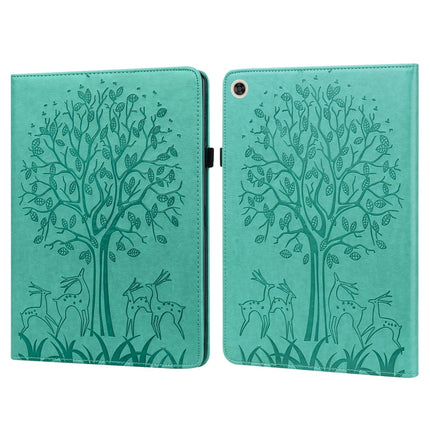 Tree & Deer Pattern Pressed Printing Leather Tablet Case, For OPPO Pad 11 inch, For OPPO Realme Pad 10.4 inch, For Huawei MatePad T 10s 10.1 inch / T 10 9.7 inch, For Lenovo Legion Y700