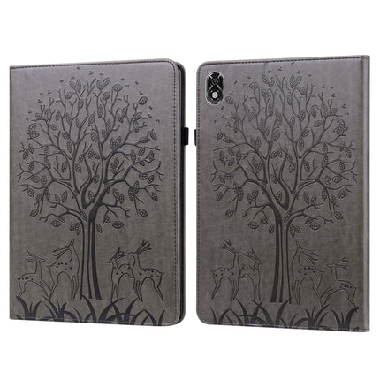 Tree & Deer Pattern Pressed Printing Leather Tablet Case, For OPPO Pad 11 inch, For OPPO Realme Pad 10.4 inch, For Huawei MatePad T 10s 10.1 inch / T 10 9.7 inch, For Lenovo Legion Y700