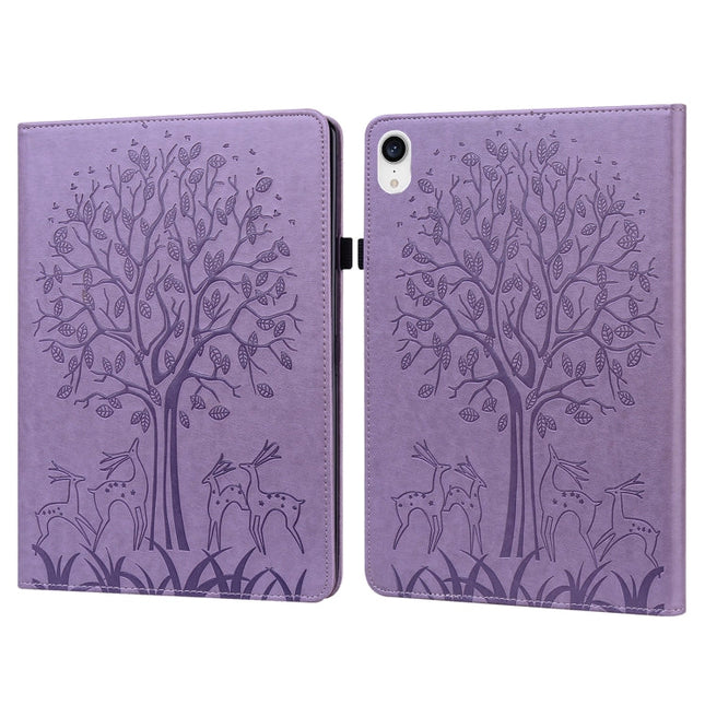 Tree & Deer Pattern Pressed Printing Leather Tablet Case, For iPad mini 6 2021 / mini 2024, For Samsung Galaxy Tab A8 10.5 2021 SM-X200 / SM-X205