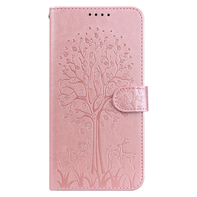 Tree & Deer Pattern Pressed Printing Horizontal Flip Leather Phone Case, For iPhone 11 Pro Max, For iPhone 12 / 12 Pro, For iPhone 12 Pro Max / 13 Pro Max, For iPhone 12 mini / 13 mini