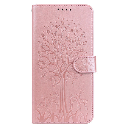 Tree & Deer Pattern Pressed Printing Horizontal Flip Leather Phone Case, For iPhone 13 Pro, For iPhone 13, For iPhone X / XS, For iPhone XR