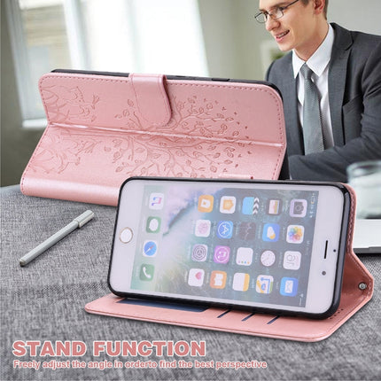 Tree & Deer Pattern Pressed Printing Horizontal Flip Leather Phone Case, For iPhone 13 Pro, For iPhone 13, For iPhone X / XS, For iPhone XR