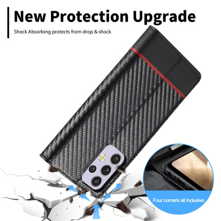 LC.IMEEKE Carbon Fiber PU + TPU Leather Phone Case, For Samsung Galaxy A33 5G