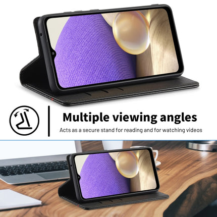 LC.IMEEKE Carbon Fiber PU + TPU Leather Phone Case, For Samsung Galaxy A33 5G