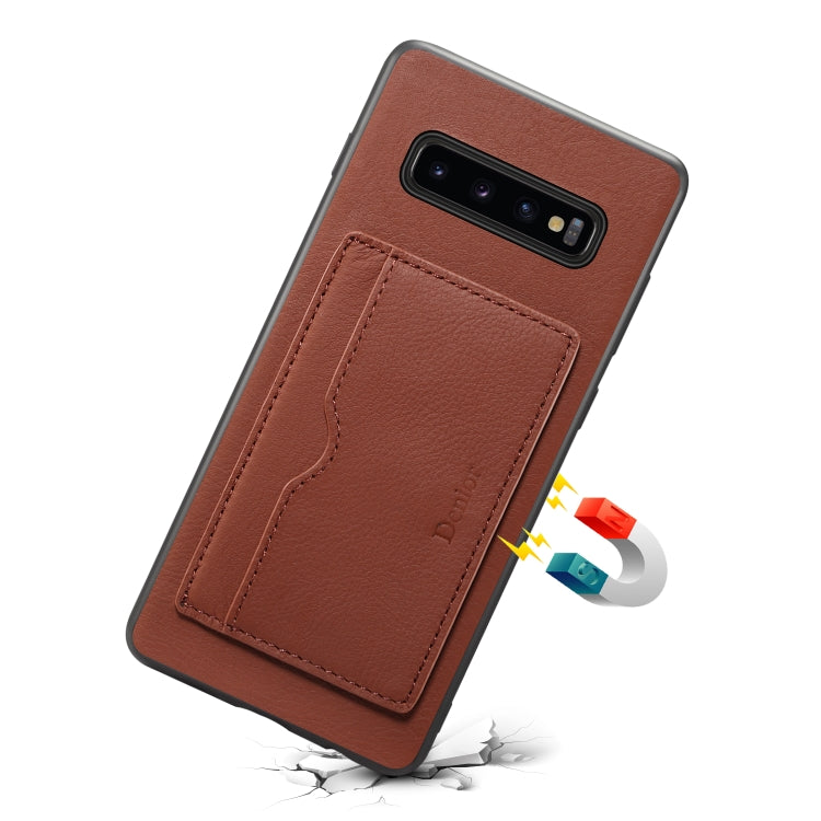 Denior V3 Luxury Car Cowhide Leather Protective Case with Holder & Card Slot, For iPhone 7 / 8, For iPhone 7 Plus / 8 Plus, For iPhone X / XS, For Galaxy Note9, For Galaxy S10, For Galaxy S10 Plus, For iPhone XR, For iPhone XS Max