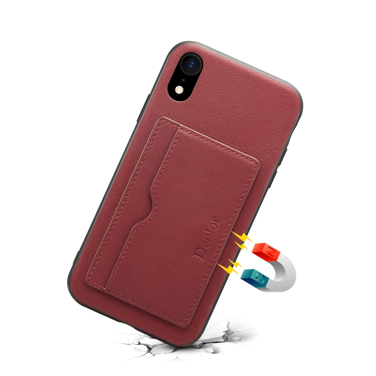 Denior V3 Luxury Car Cowhide Leather Protective Case with Holder & Card Slot, For iPhone 7 / 8, For iPhone 7 Plus / 8 Plus, For iPhone X / XS, For Galaxy Note9, For Galaxy S10, For Galaxy S10 Plus, For iPhone XR, For iPhone XS Max