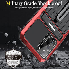 Triple-proof Armor Phone Case with Holder, For Samsung Galaxy S22 5G, For Samsung Galaxy S22+ 5G