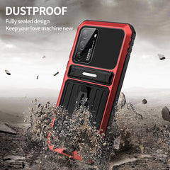 Triple-proof Armor Phone Case with Holder, For Samsung Galaxy S22 5G, For Samsung Galaxy S22+ 5G