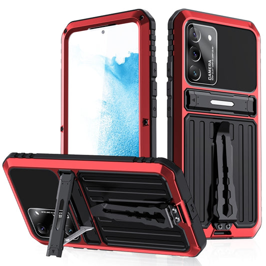 Triple-proof Armor Phone Case with Holder, For Samsung Galaxy S22 5G, For Samsung Galaxy S22+ 5G