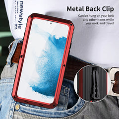 Triple-proof Armor Phone Case with Holder, For Samsung Galaxy S22 5G, For Samsung Galaxy S22+ 5G