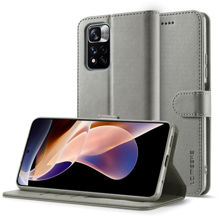 LC.IMEEKE Calf Texture Leather Phone Case, For Xiaomi Redmi Note 11 Pro+ 5G International Version