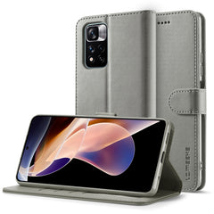 LC.IMEEKE Calf Texture Leather Phone Case, For Xiaomi Redmi Note 11 Pro+ 5G International Version