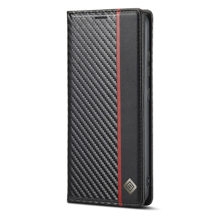 LC.IMEEKE Carbon Fiber Horizontal Flip Leather Phone Case, For Samsung Galaxy A13 4G