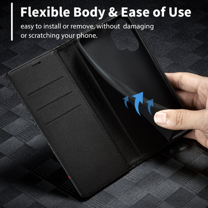 LC.IMEEKE Carbon Fiber Horizontal Flip Leather Phone Case, For Samsung Galaxy A13 4G