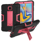 For Galaxy Tab A 8.0 (2018) T387 / Black + Rose Red