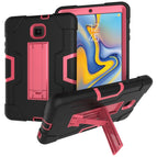 For Galaxy Tab A 8.0 (2018) T387 / Black + Rose Red