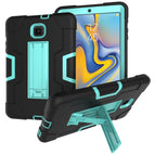 For Galaxy Tab A 8.0 (2018) T387 / Black + Aqua