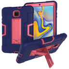 For Galaxy Tab A 8.0 (2018) T387 / Navy Blue + Rose Red