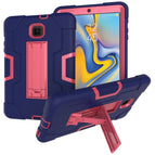 For Galaxy Tab A 8.0 (2018) T387 / Navy Blue + Rose Red