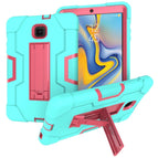 For Galaxy Tab A 8.0 (2018) T387 / Aqua + Rose Red