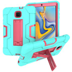 For Galaxy Tab A 8.0 (2018) T387 / Aqua + Rose Red