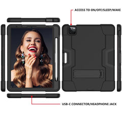 Contrast Color Silicone + PC Combination Case with Holder, For iPad Pro 11, For iPad 5