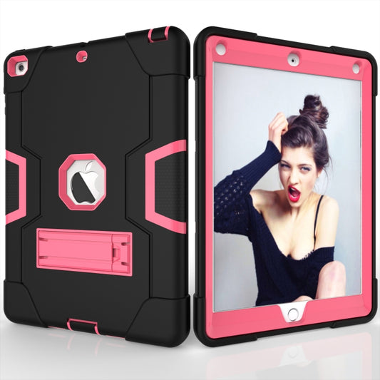 Contrast Color Silicone + PC Combination Case with Holder, For iPad 5