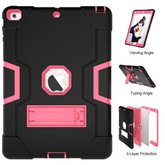 Contrast Color Silicone + PC Combination Case with Holder, For iPad 5