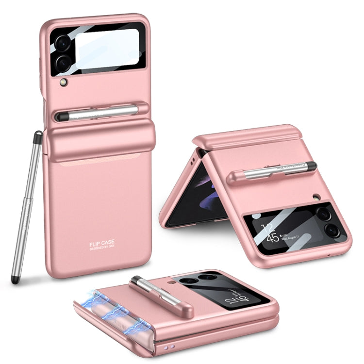 GKK Magnetic Full Coverage Phone Flip Case with Pen, For Samsung Galaxy Z Flip3 5G