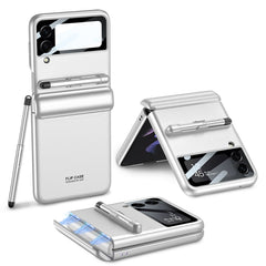 GKK Magnetic Full Coverage Phone Flip Case with Pen, For Samsung Galaxy Z Flip3 5G