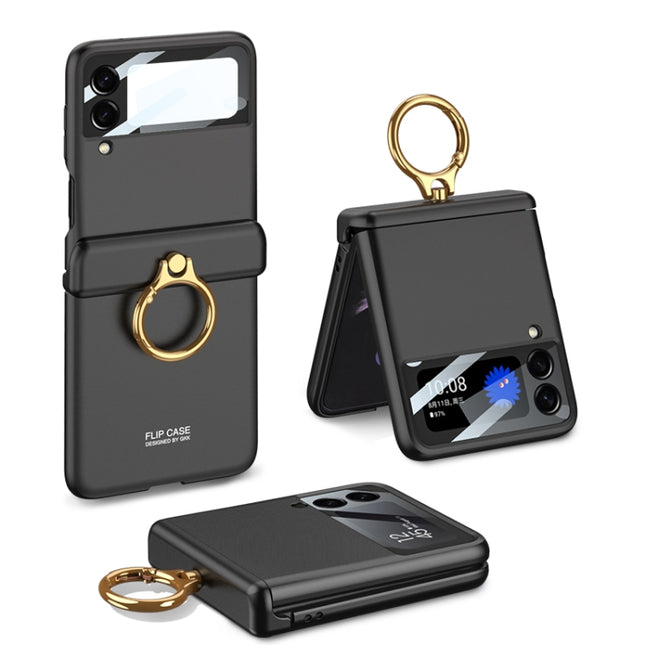GKK Magnetic Hinged Flip Case with Ring Holder, For Samsung Galaxy Z Flip3 5G
