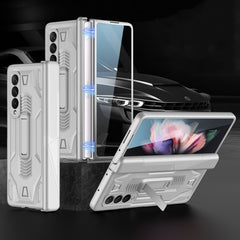 GKK Integrated Magnetic Armor Flip Phone Case with Holder, For Samsung Galaxy Z Fold3 5G