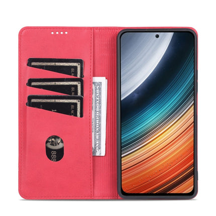 AZNS Magnetic Calf Texture Leather Phone Case